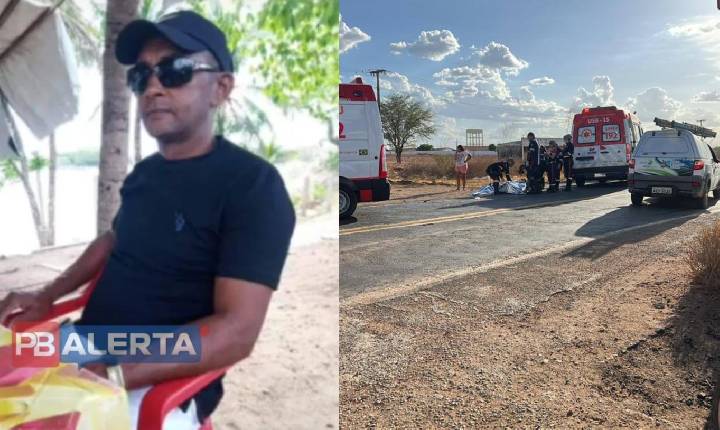 Homem de 46 anos morre após colisão entre caminhão e moto na BR-230, em Sousa