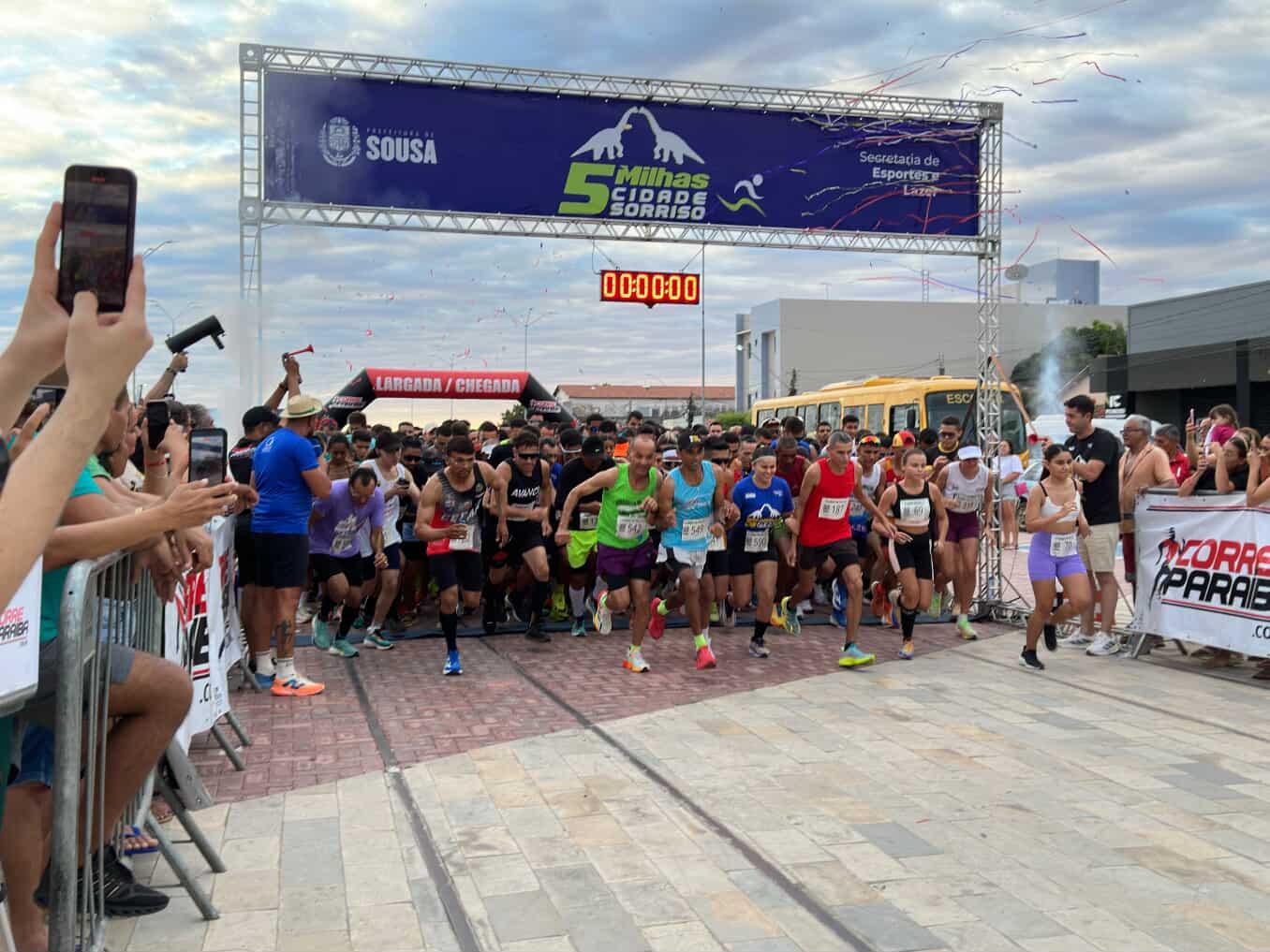 Em Sousa, 1ª Corrida 5 Milhas Cidade Sorriso reúne mais de 600 atletas