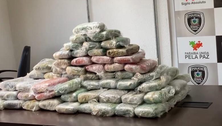 Polícia Civil apreende 100 kg de Skank avaliados em R$ 1 milhão e prende dois homens na Grande João Pessoa