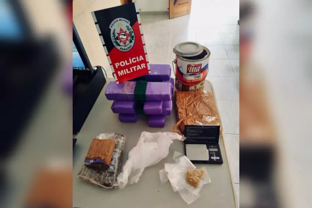 Polícia Militar prende homem com 10 quilos de maconha e apreende drogas enterradas em Serra Grande