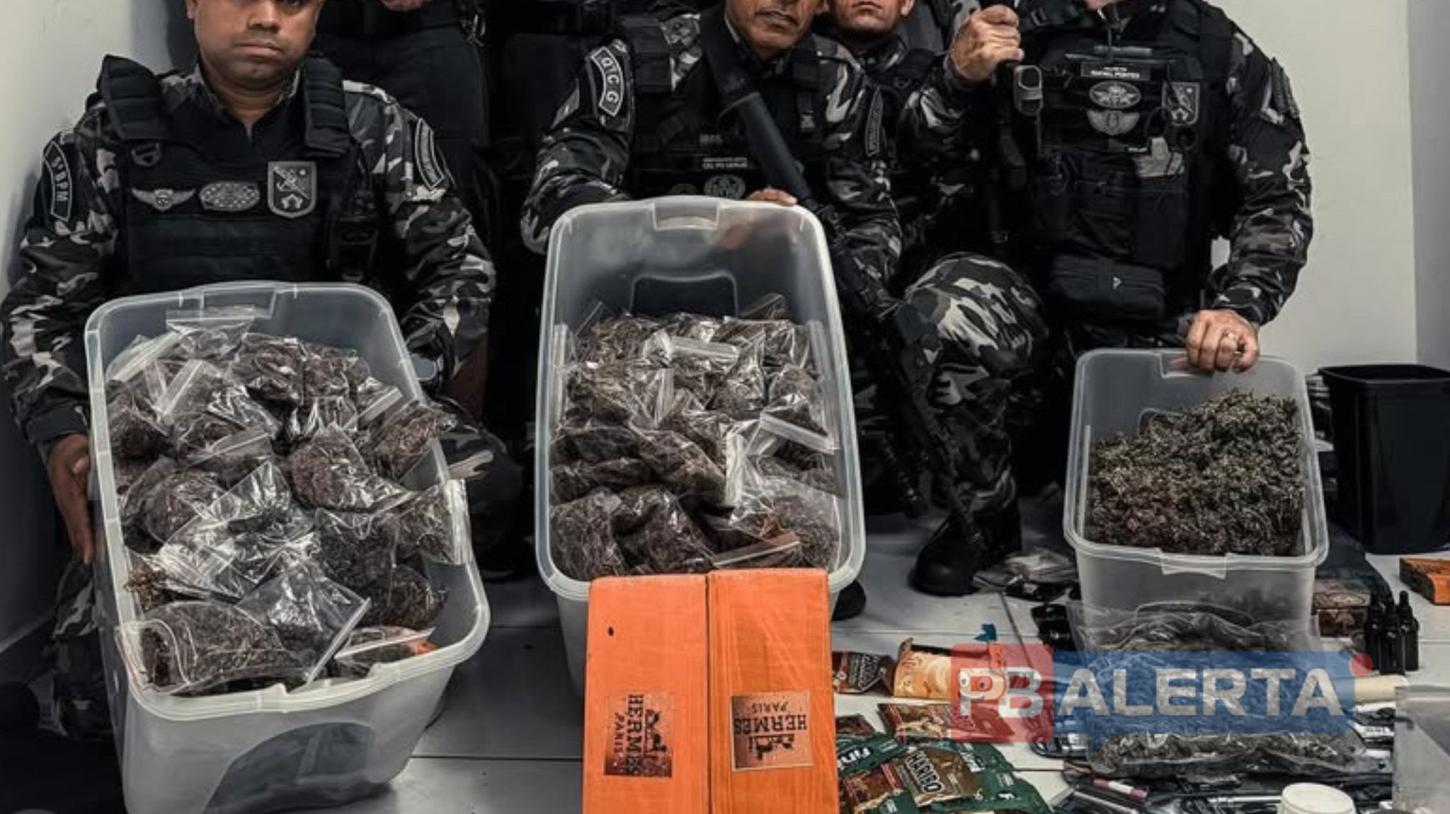 Força Tática do 5º BPM prende mulher por tráfico e apreende drogas avaliadas em R$ 1 milhão em João Pessoa