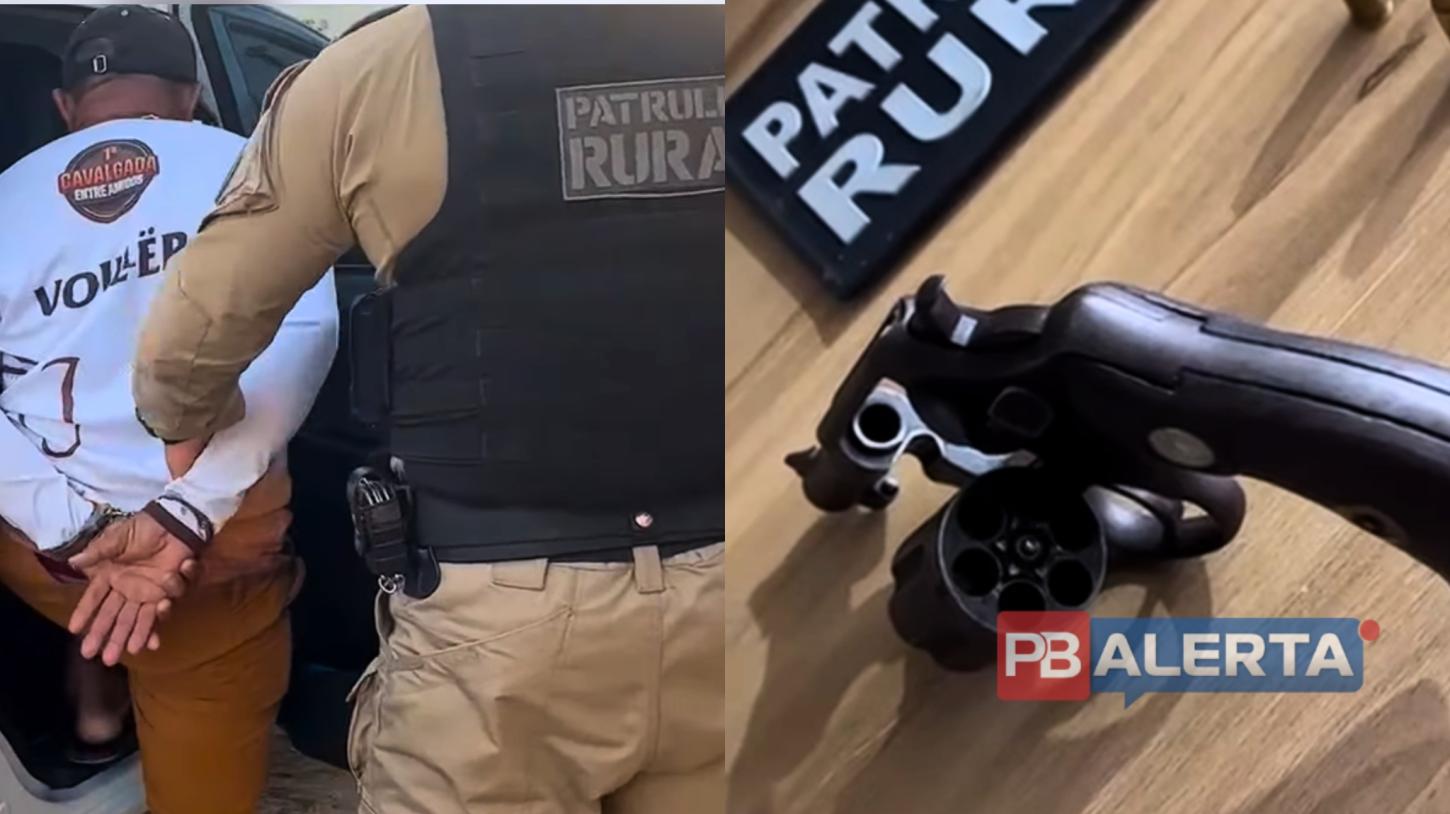 Homem é preso pela patrulha rural por ameaças e posse ilegal de arma de fogo em são francisco