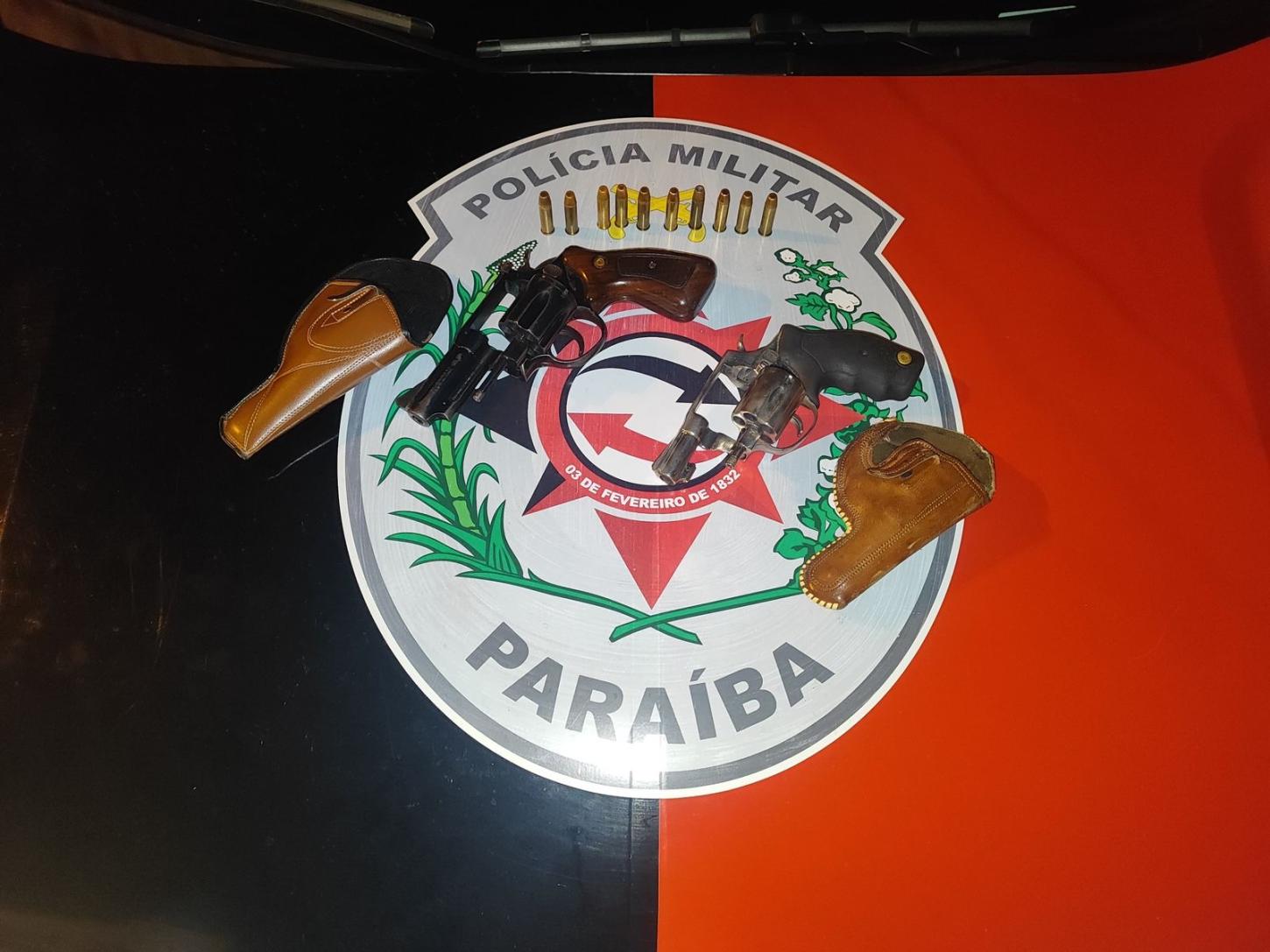 Polícia Militar prende dupla em flagrante e apreende duas Armas de Fogo em Coremas