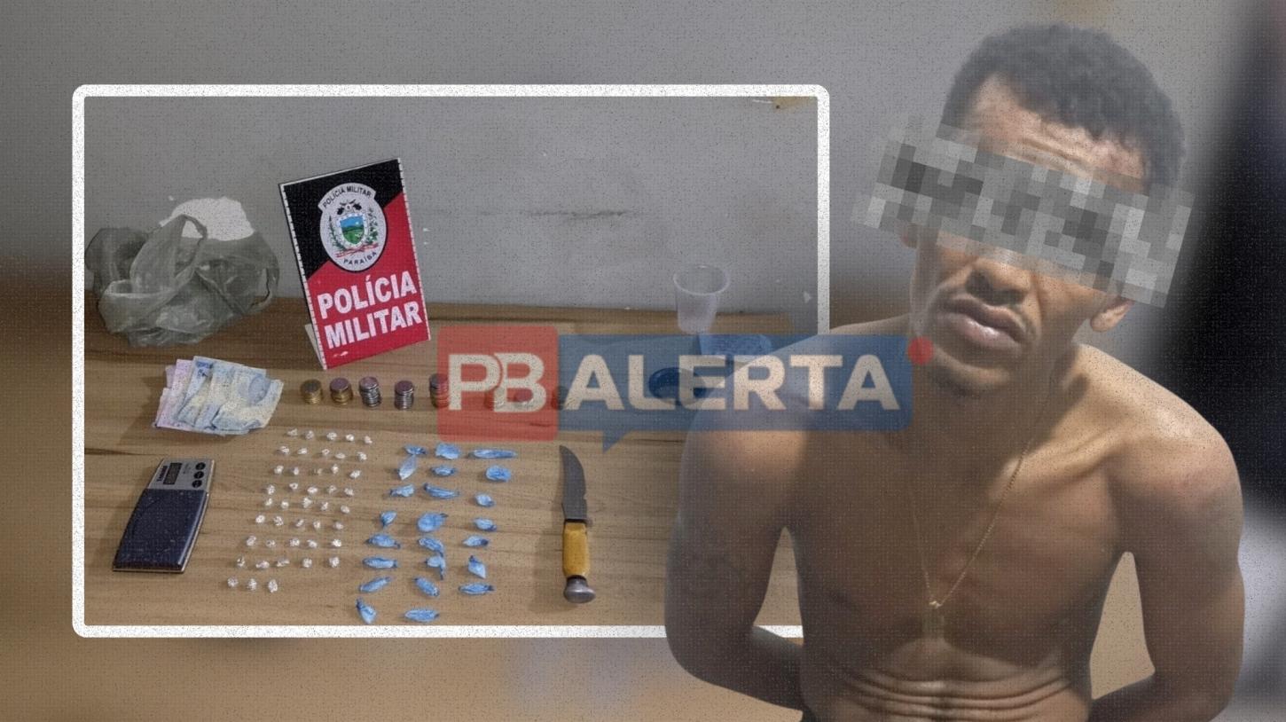 ROTAM prende homem acusado de tráfico de drogas e ameaça a policiais no Frei Damião, em Sousa