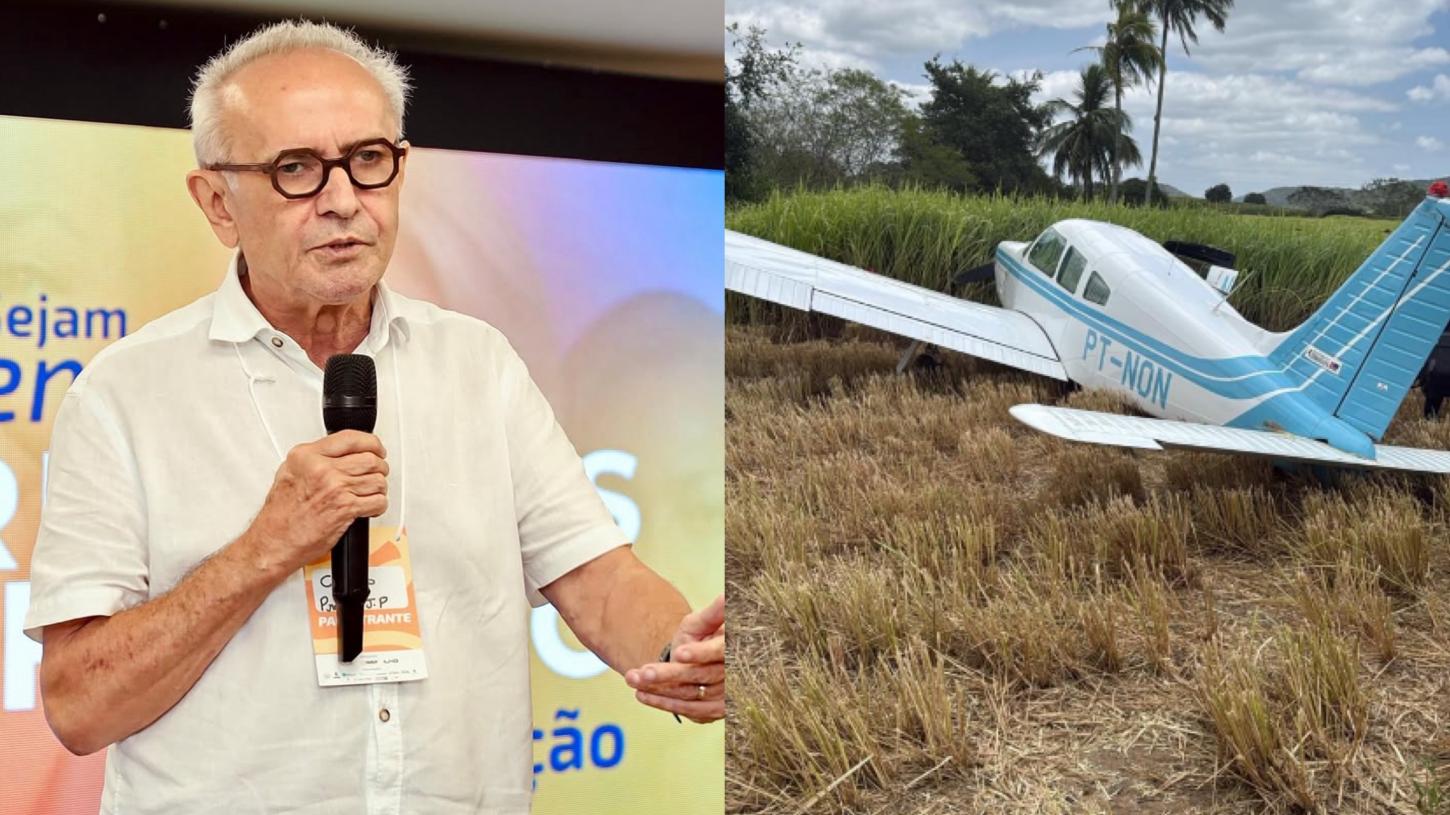 URGENTE: Avião com prefeito Cícero Lucena faz pouso de emergência na Paraíba