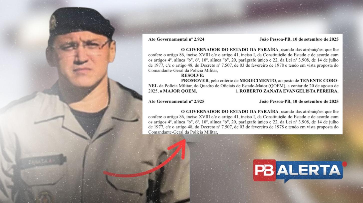 Zanata é promovido a Tenente-Coronel após resultados expressivos na segurança de Uiraúna