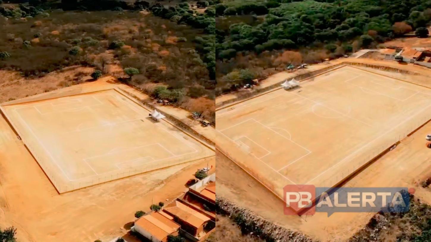 Prefeito de Joca Claudino anuncia investimento histórico de R$ 500 mil para implantação de gramado no Estádio Pe. Duarte