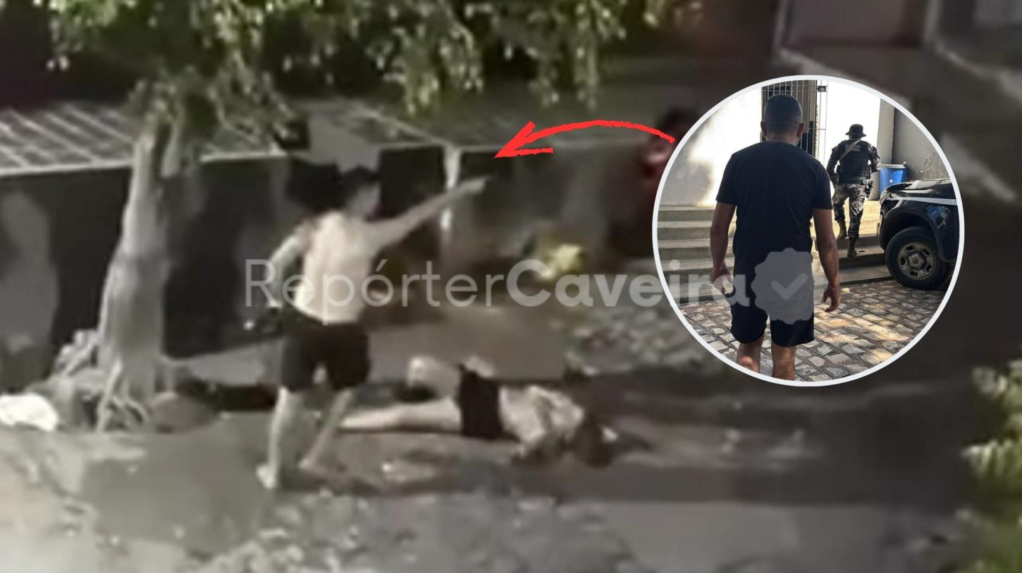 Suspeito de agredir brutalmente ex-companheira chega à delegacia após prisão em Cajazeiras