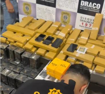 Draco prende quatro pessoas e apreende drogas, eletrônicos e medicamentos em Campina Grande