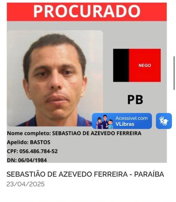 Sebastião de Azevedo Ferreira é apontado como fornecedor de drogas para facção na Paraíba (Foto: Reprodução)