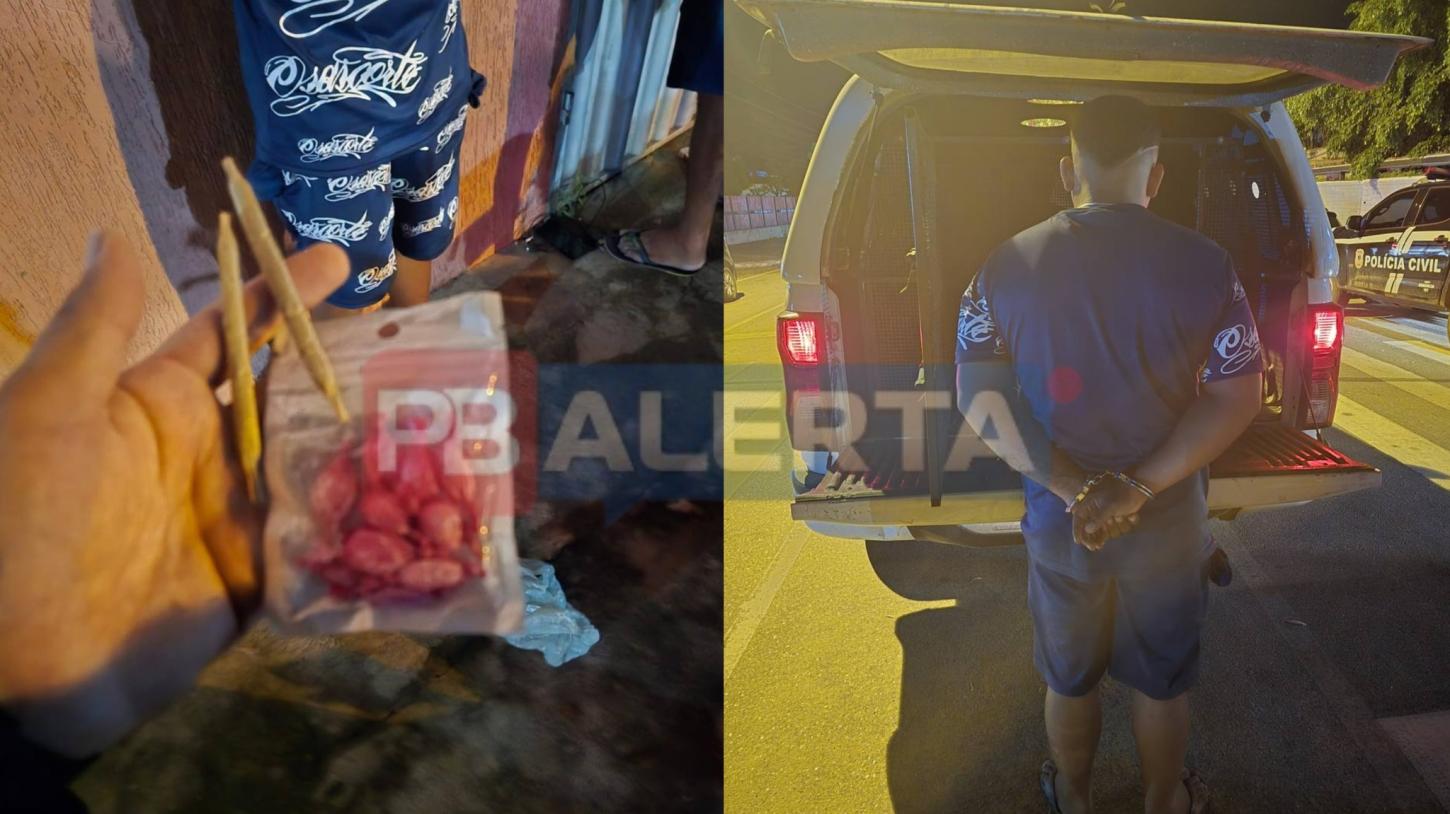 Suspeito é detido com drogas durante abordagem da BELLATOR e Força Tática em Sousa
