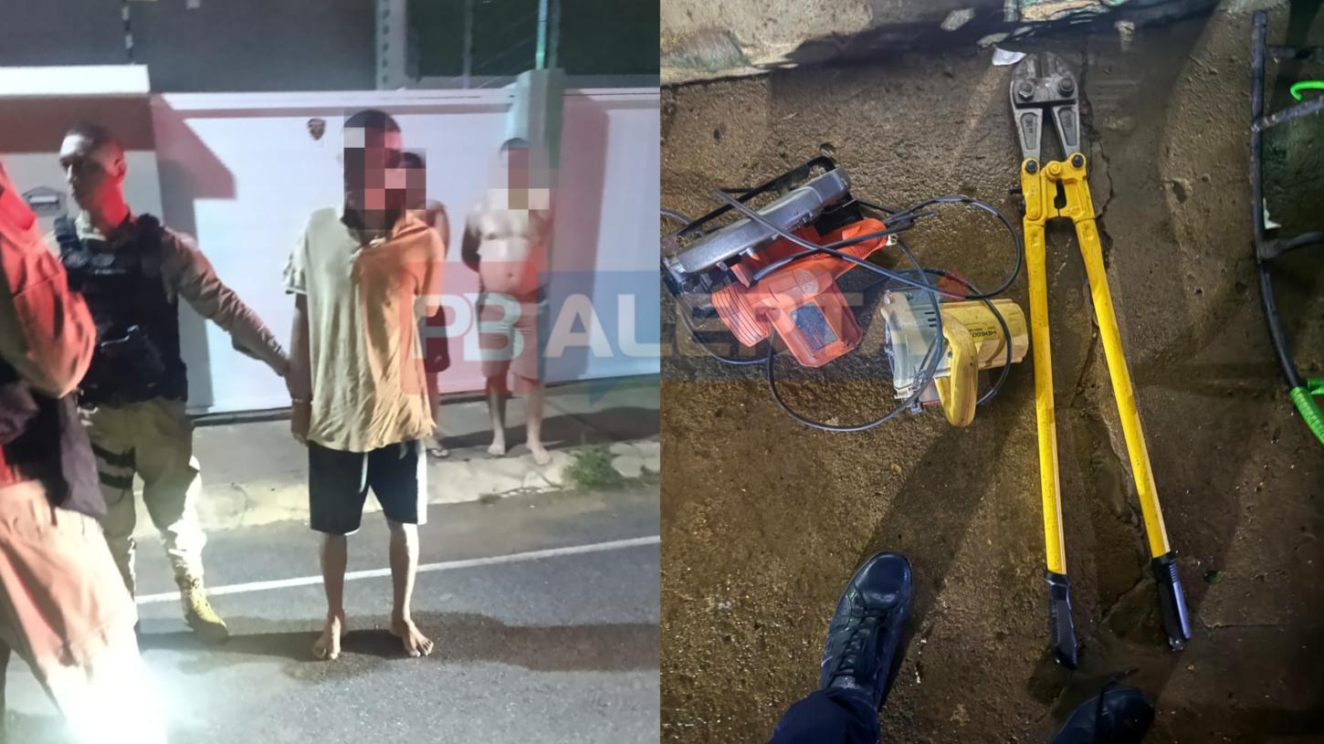 Polícia Militar prende homem por furto em construção na cidade de Sousa; produtos são recuperados
