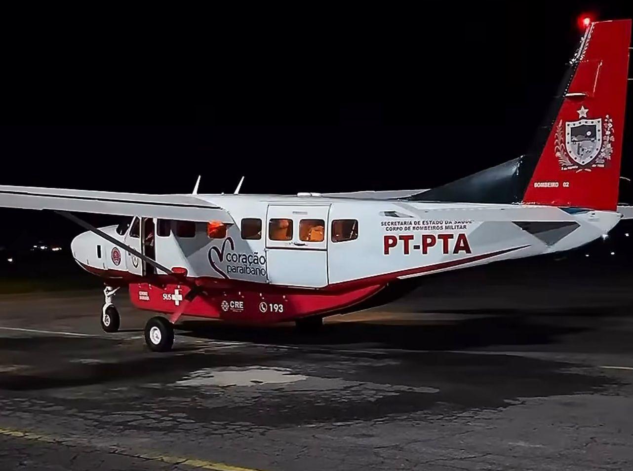 “Voo pela Vida”: bebê de 32 dias é transferido em operação aeromédica de Sousa para João Pessoa