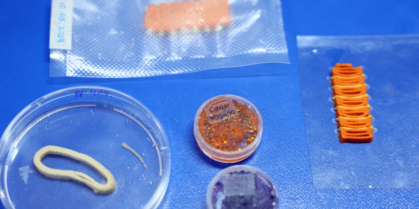 Embrapa desenvolve alimentos à base vegetal impressos em 3D, mimetizando salmão, caviar e lula