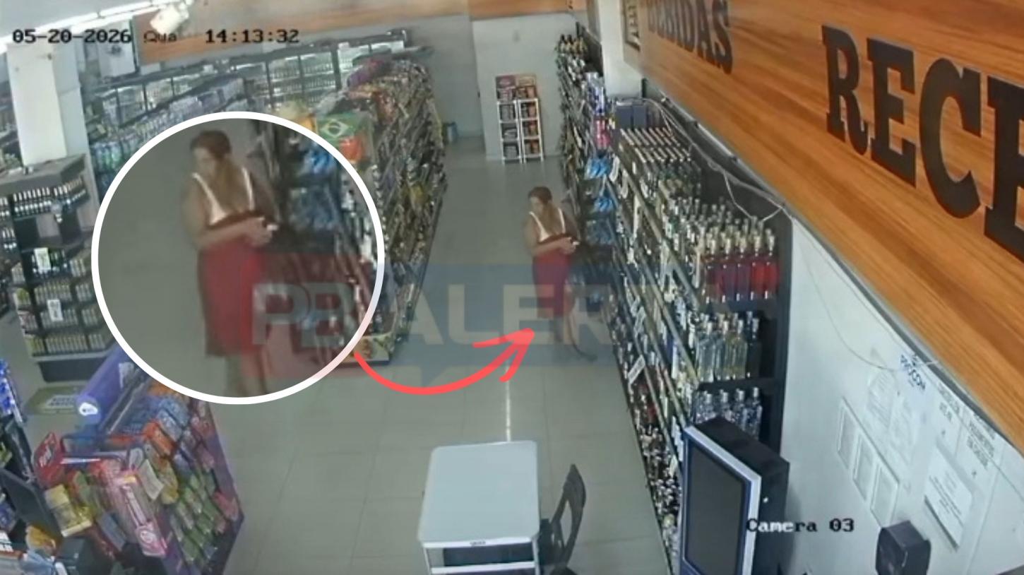 VÍDEO: Suspeito é detido após furto em supermercado no bairro Estação, em Sousa; mulher apontada nas imagens não foi localizada