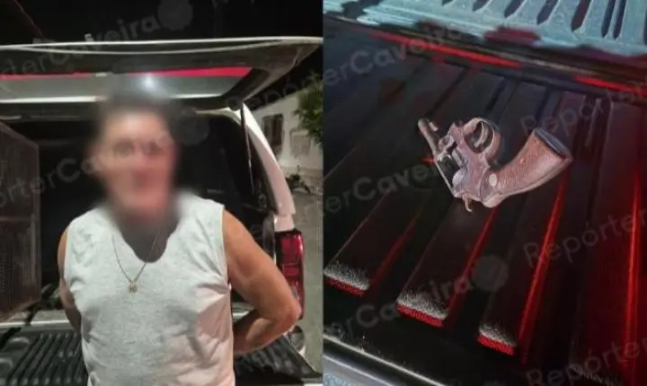 Homem é preso após perseguição policial com arma, munições e sinais de embriaguez em Uiraúna