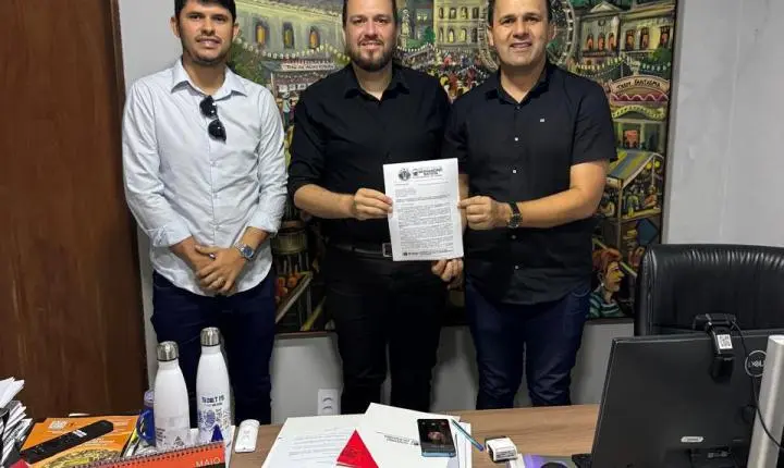Prefeito Aldo Andrade e vice Matheus Gomes cumprem agenda com secretários de Infraestrutura e Cultura, além da FUNASA