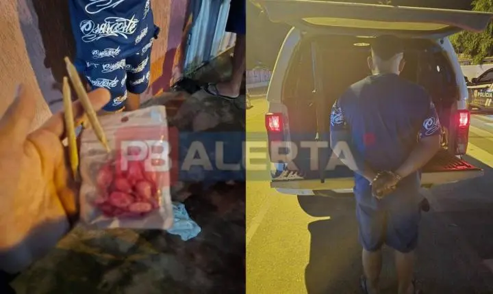 Suspeito é detido com drogas durante abordagem da BELLATOR e Força Tática em Sousa