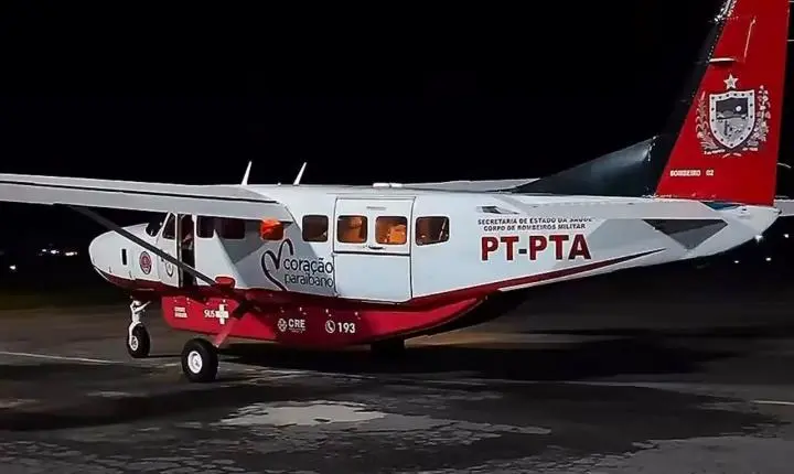 “Voo pela Vida”: bebê de 32 dias é transferido em operação aeromédica de Sousa para João Pessoa